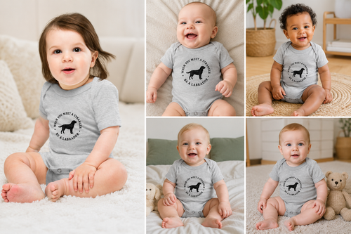 Black Lab - Baby short sleeve one piece