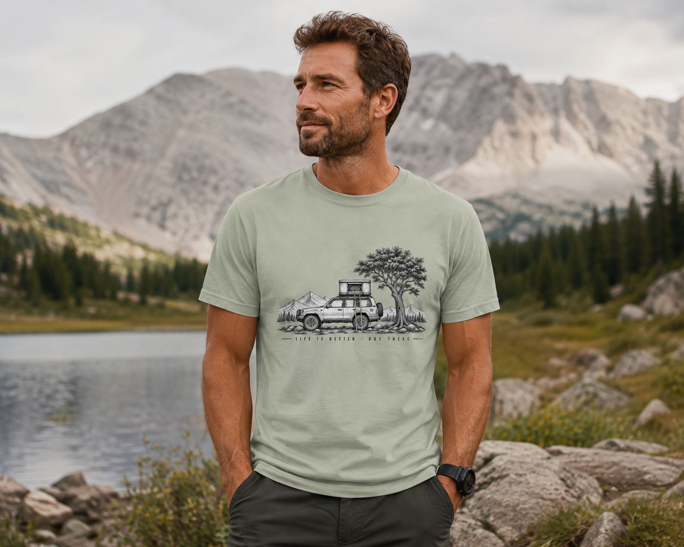 Unisex garment-dyed heavyweight t-shirt Life is Better Out There!
