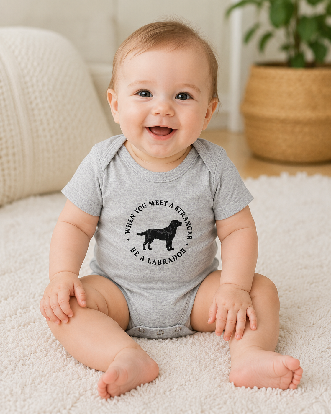 Black Lab - Baby short sleeve one piece